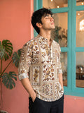 Earthy Elegance – Printed Cotton Short Kurta