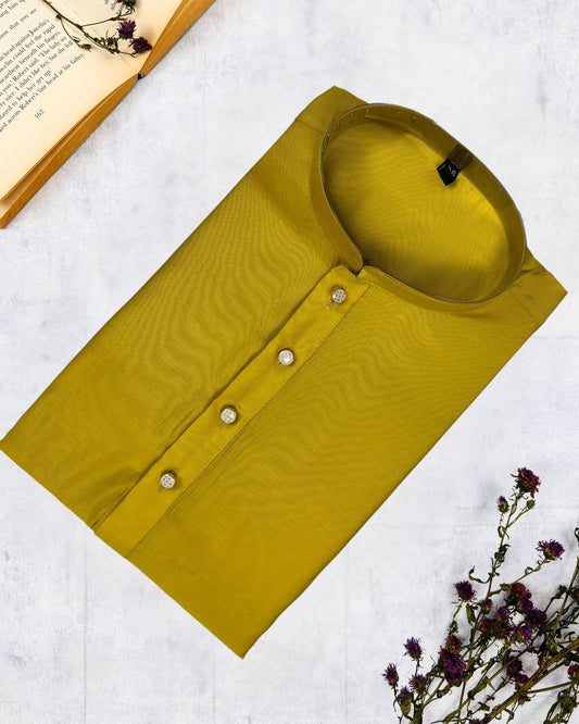 Radiant Yellow Plain Kurta