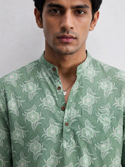 Comfort Meets Style – Plus Size Printed Cotton Kurta