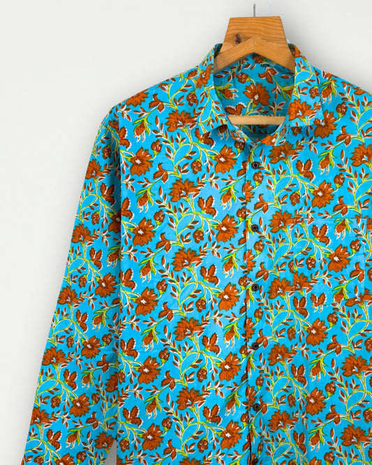 Jaipuri Kalamkari - Pure Cotton Handblock Shirt