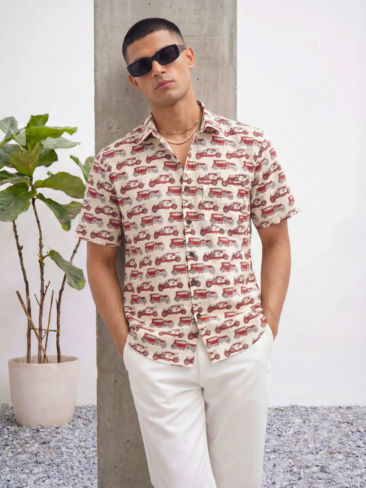 Vintage Ride – Printed Cotton Half Sleeve