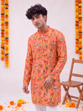 Peach Abstract – Fabric Printed Long Kurta