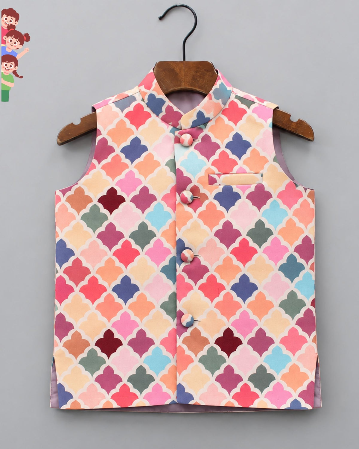 Vibrant Kid's Nehru Jacket