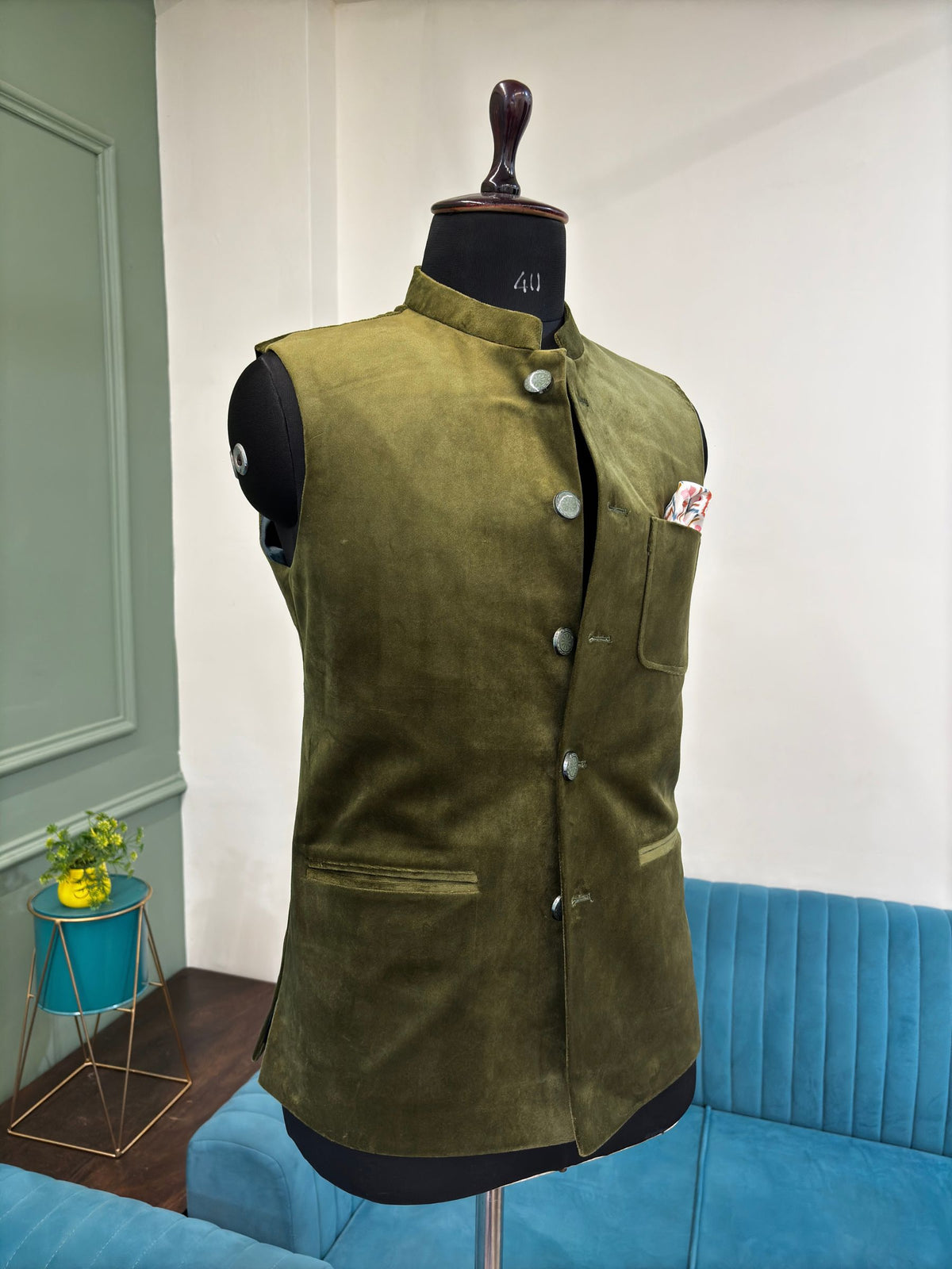 Stylish Velvet Nheru Jacket for Modern Elegance