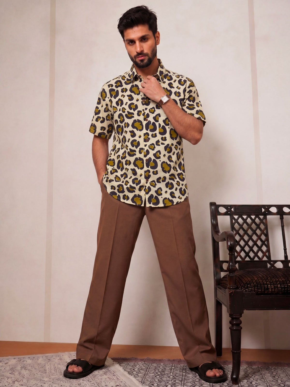 Bold Prints – Plus Size Half Sleeve Cotton Shirt