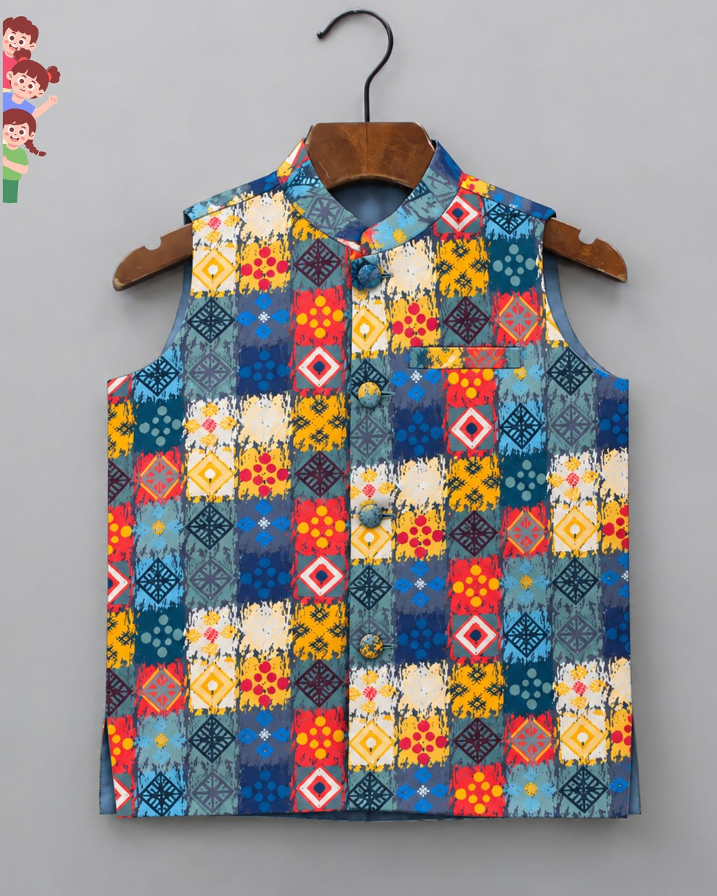 Vibrant Kid's Nehru Jacket