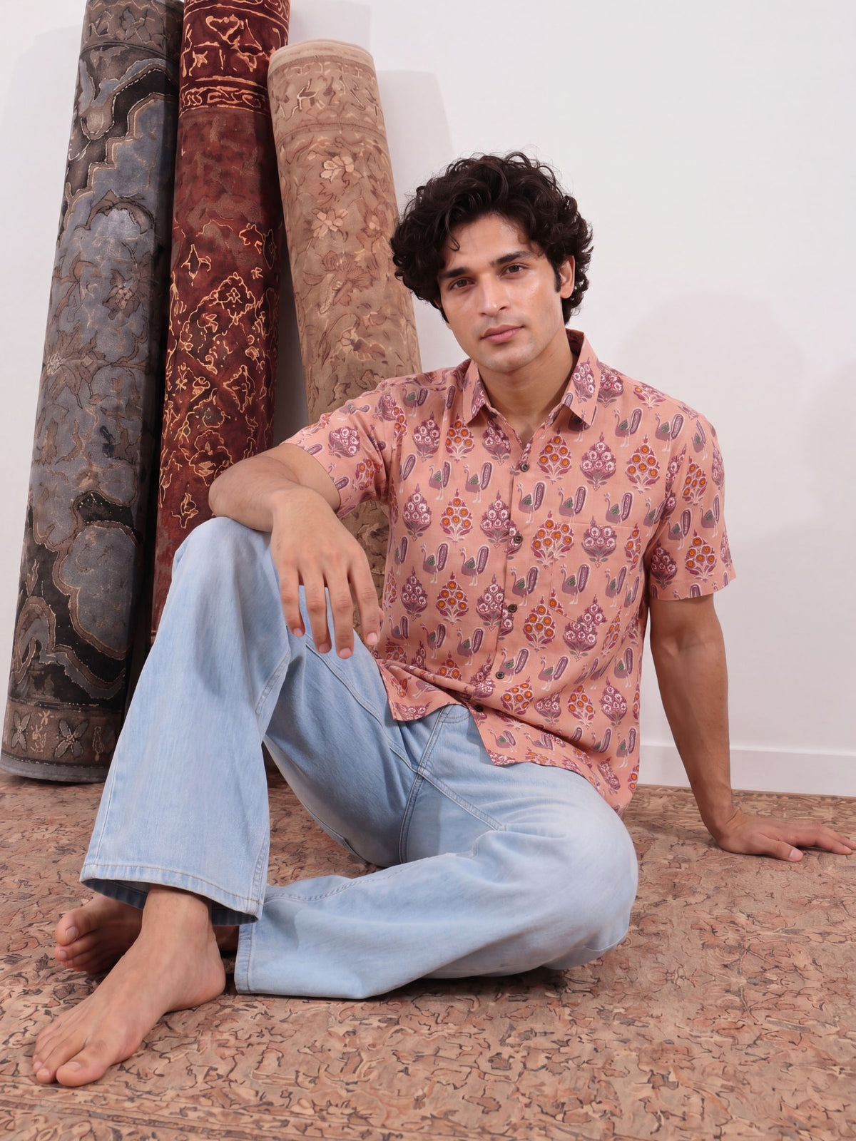 Vintage Gulnaar – Printed Cotton Half Sleeve Shirt