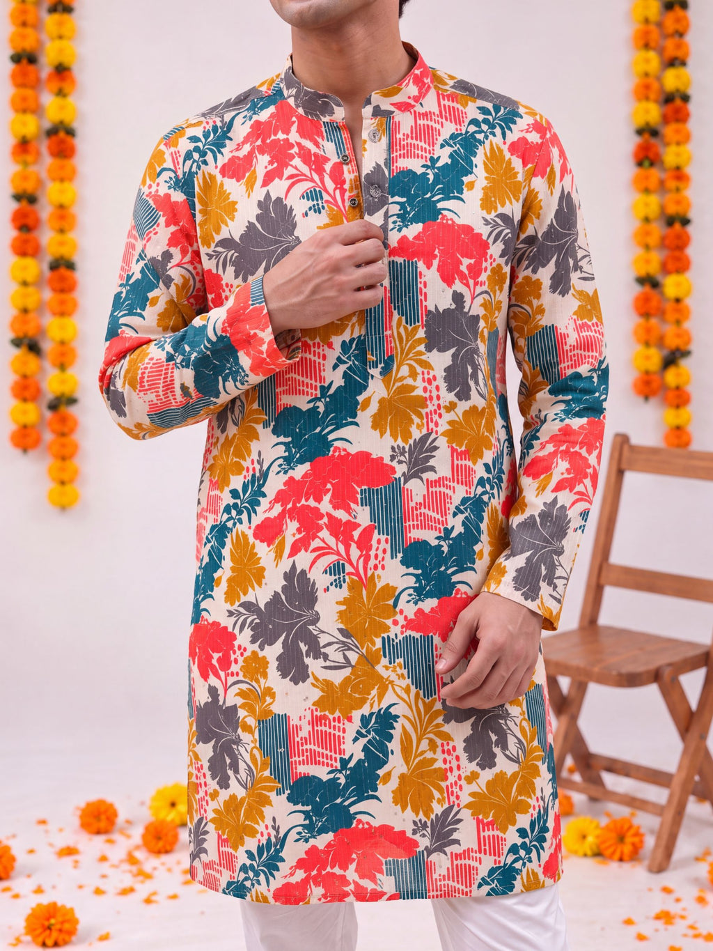 Multicolor Floral – Printed Plan Long Kurta