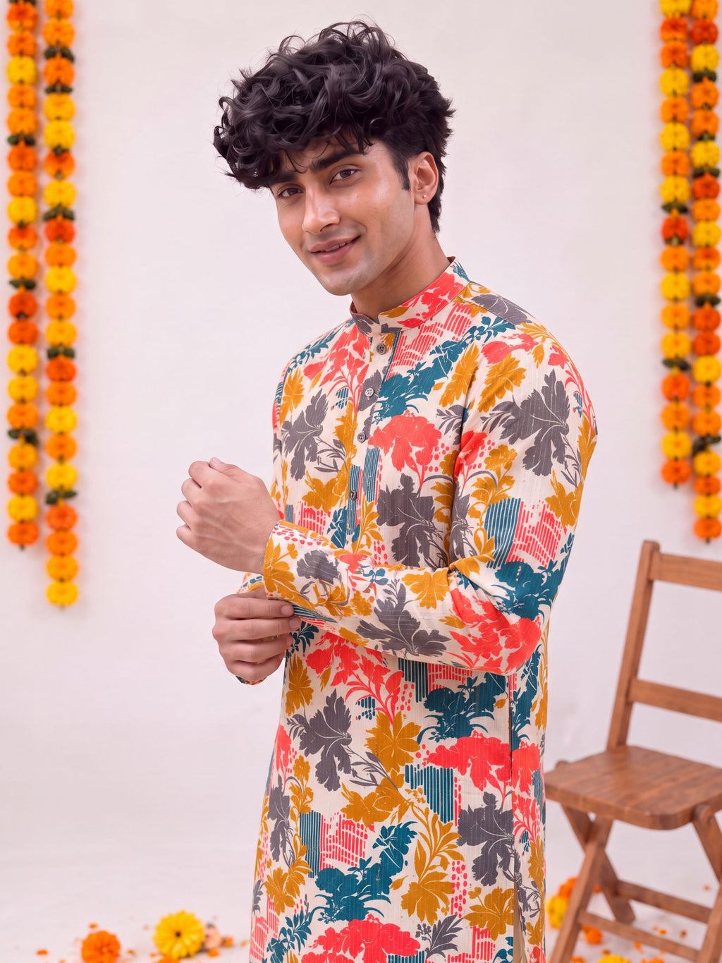 Multicolor Floral – Printed Plan Long Kurta