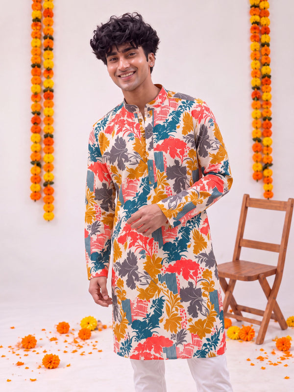 Multicolor Floral – Printed Plan Long Kurta