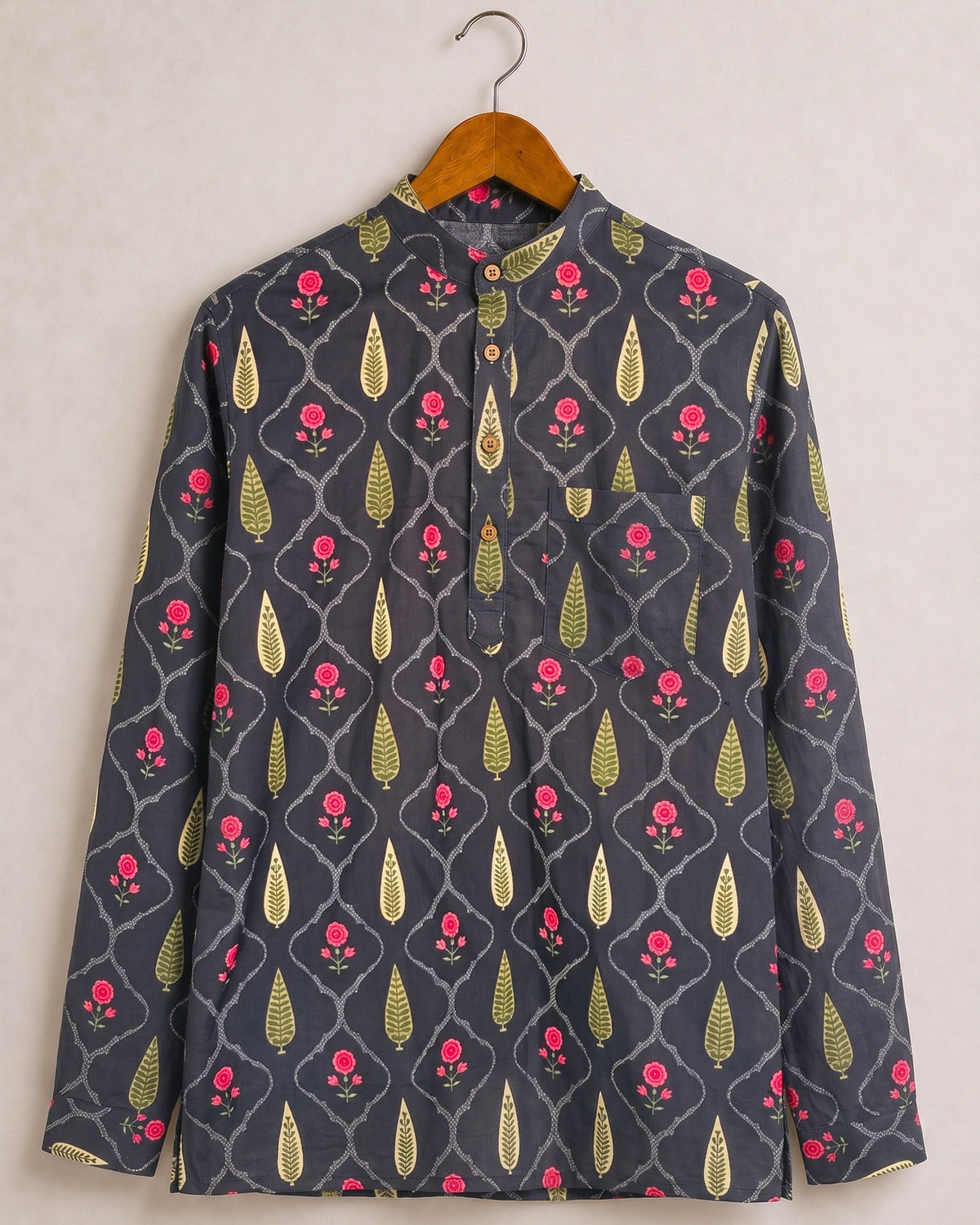 Eternal Elegance – Printed Cotton Short Kurta