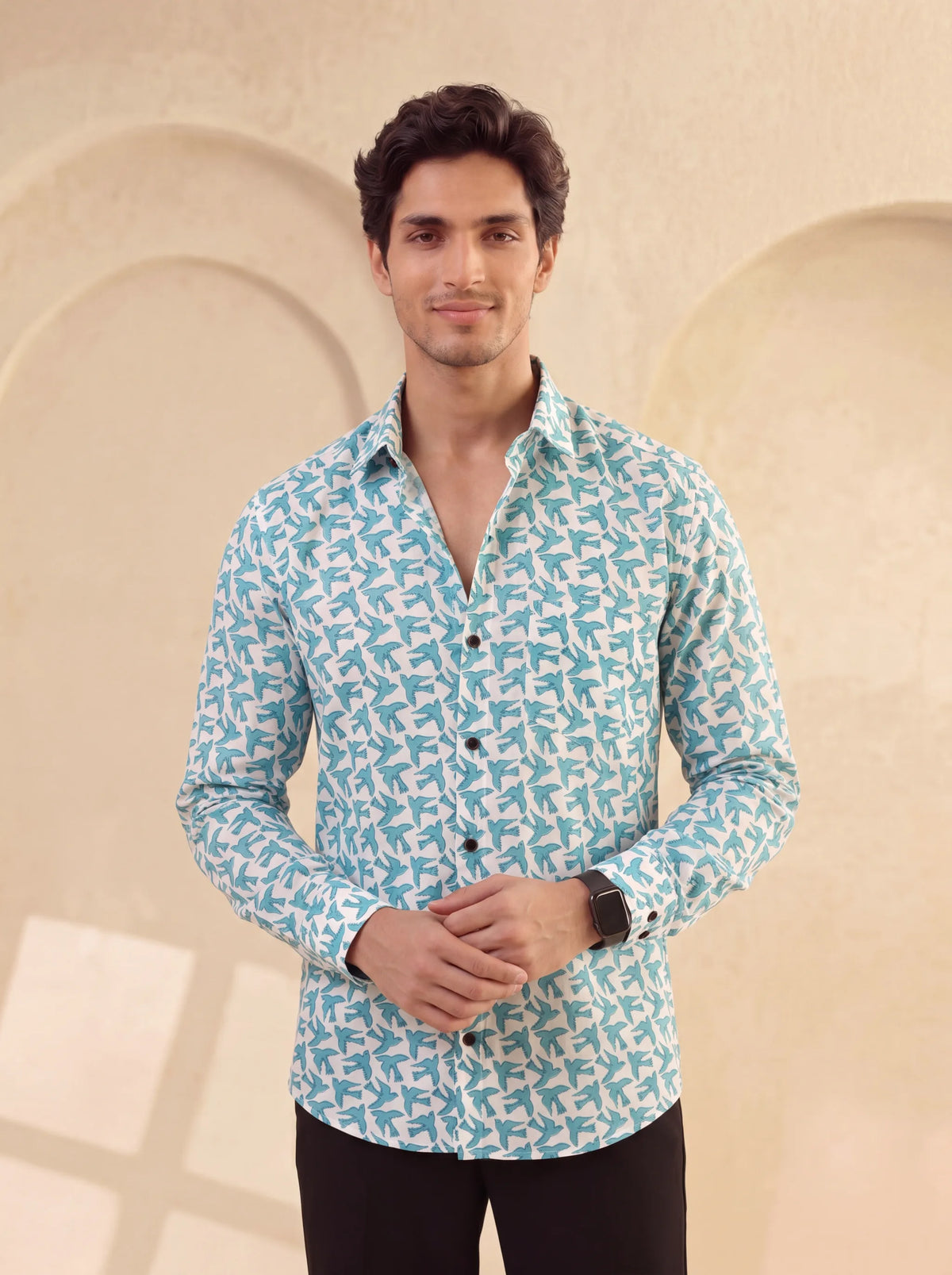 Tropical Breeze – Printed Cotton Full Sleeve Shirt