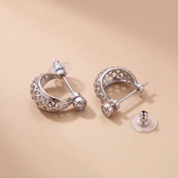 Stylish Silver Earrings for Men - Jaipuri Crown