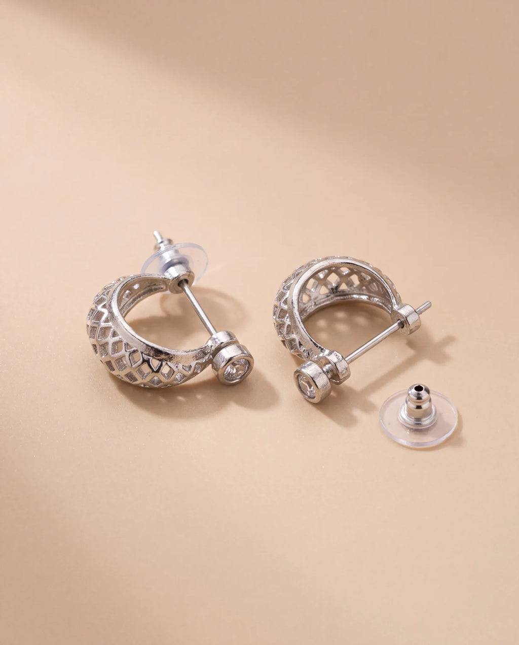 Stylish Silver Earrings for Men - Jaipuri Crown