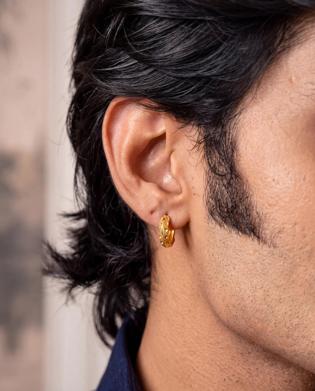 Alden 18K Gold Plated Men's Earing