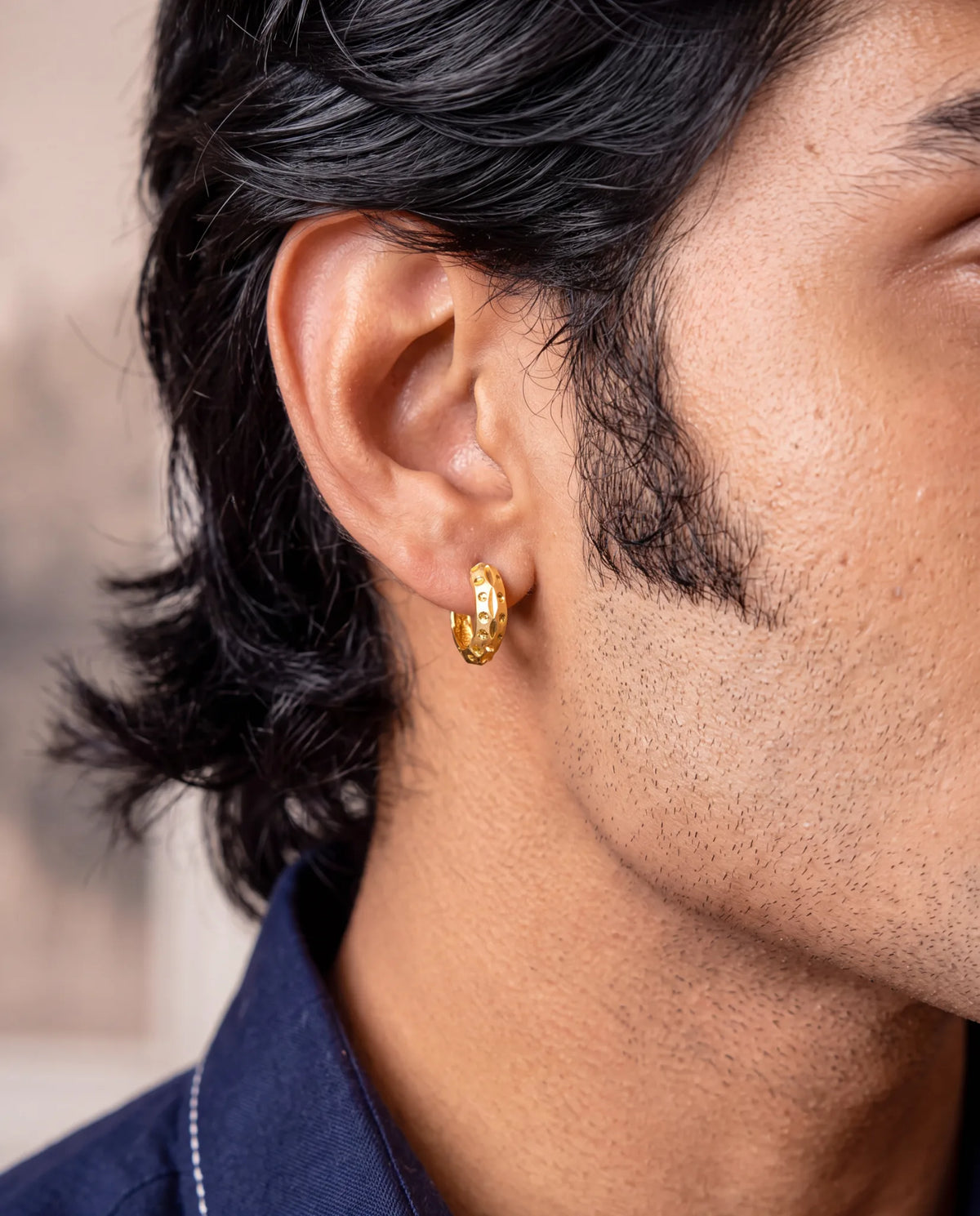 Alden 18K Gold Plated Men's Earing