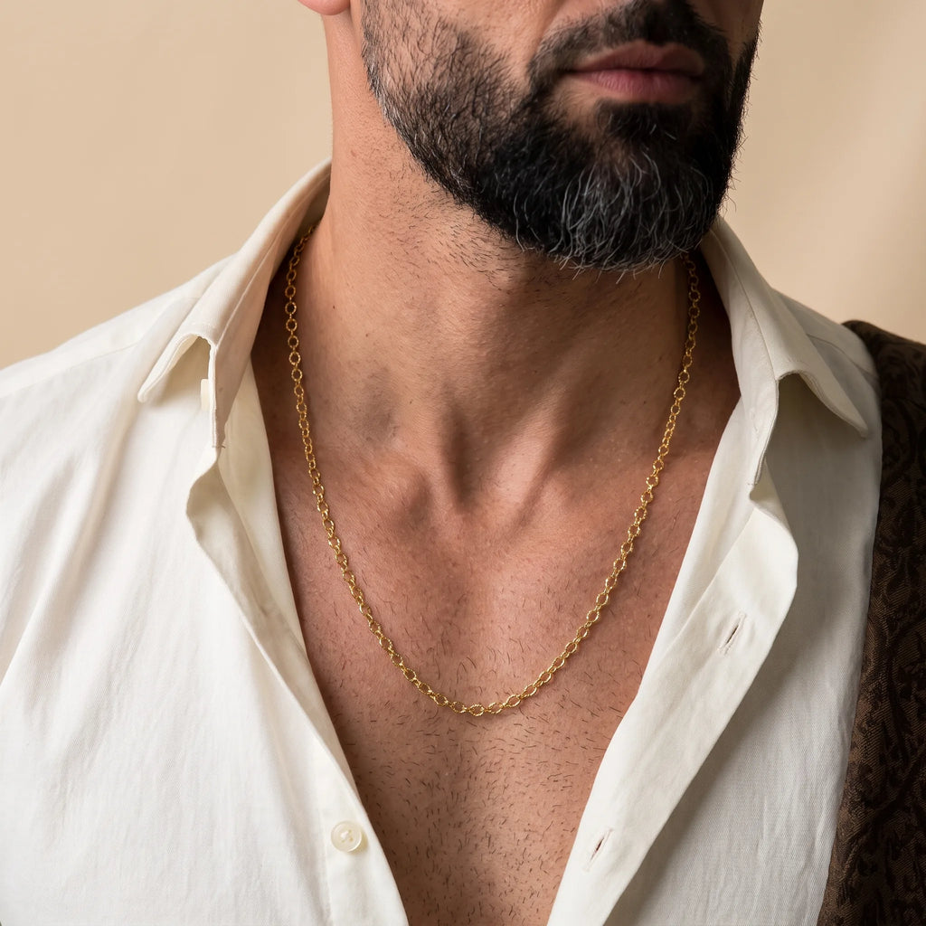 Zeke 18K Gold Plated Men's Chain