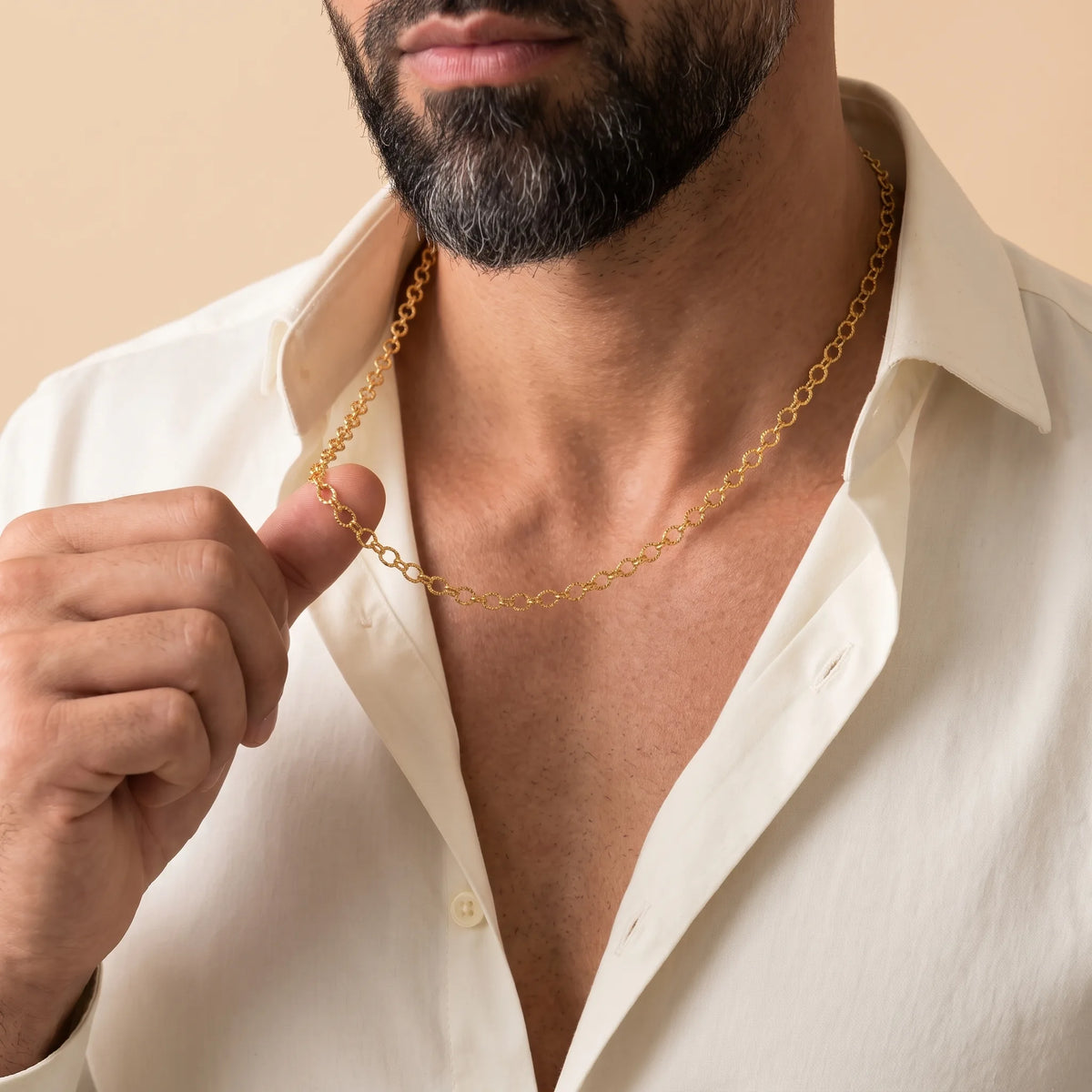 Zeke 18K Gold Plated Men's Chain