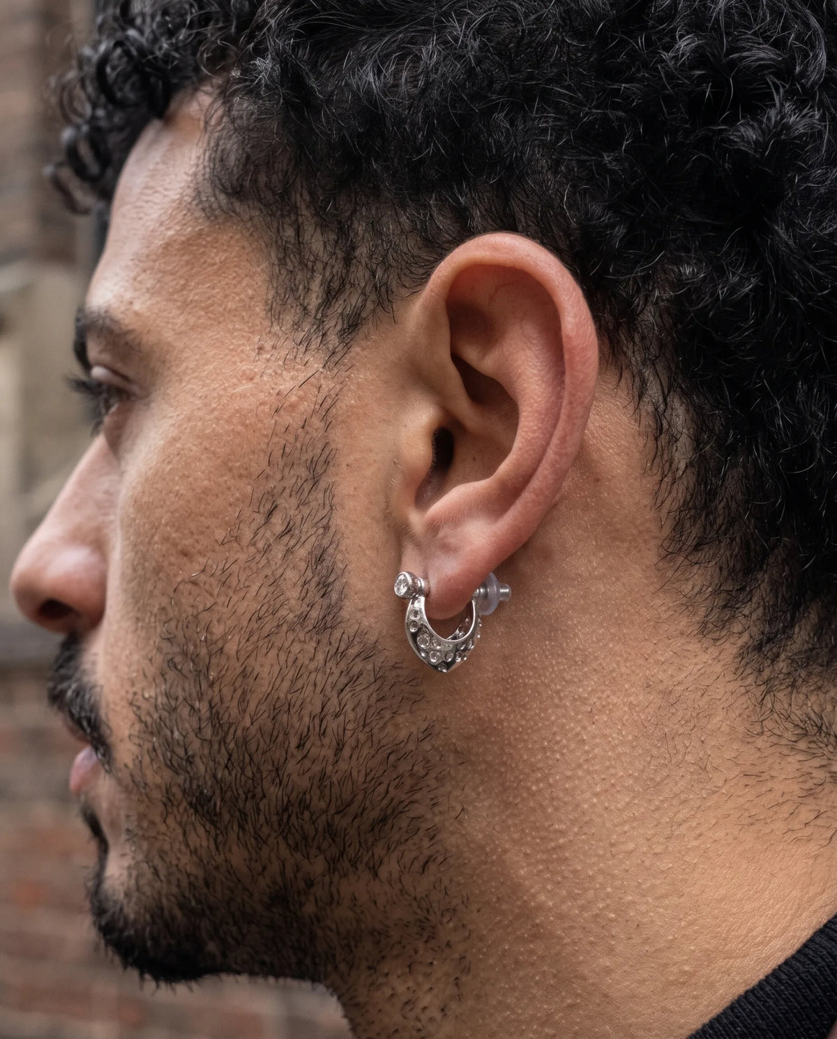 Echo Silver Men's Earing