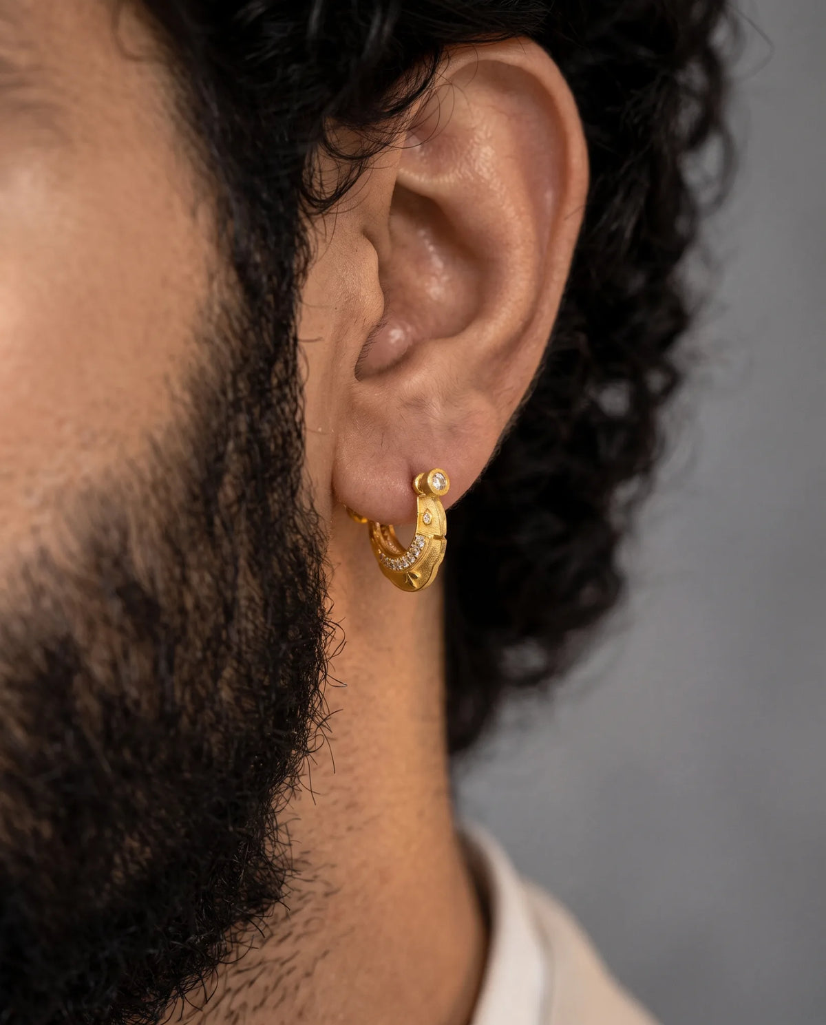 Ryder 18K Gold Plated Men's Earing