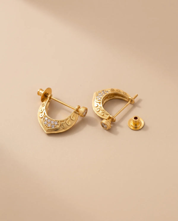 Orion 18K Gold Plated Men's Earing