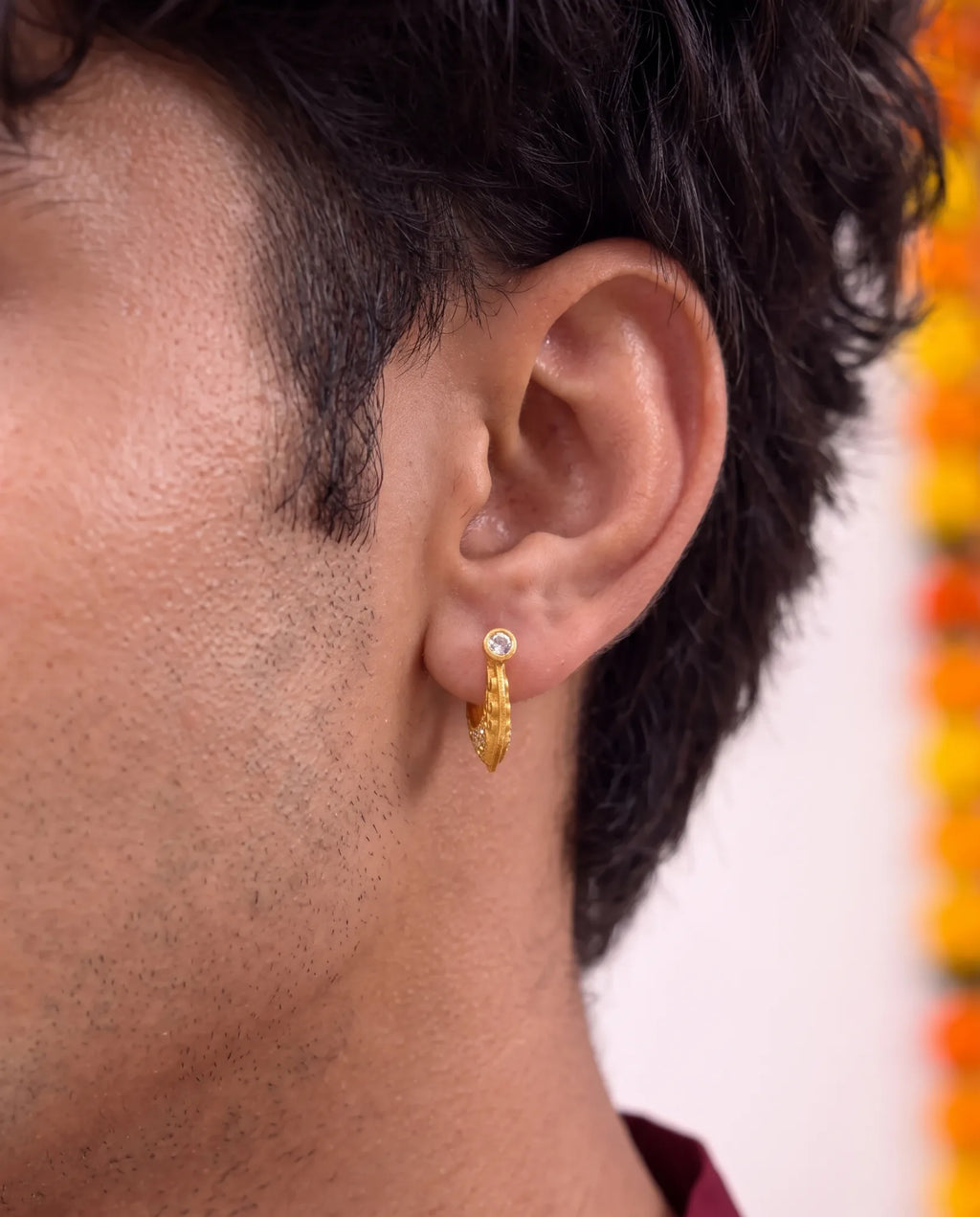 Orion 18K Gold Plated Men's Earing