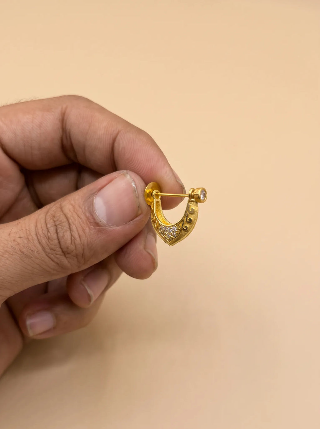 Orion 18K Gold Plated Men's Earing