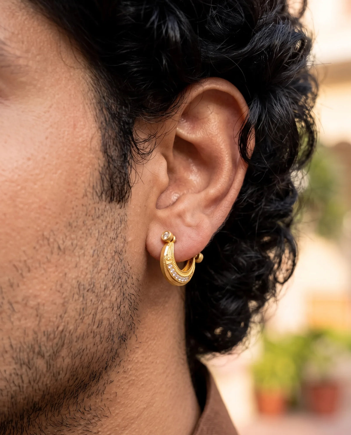 Ryder 18K Gold Plated Men's Earing