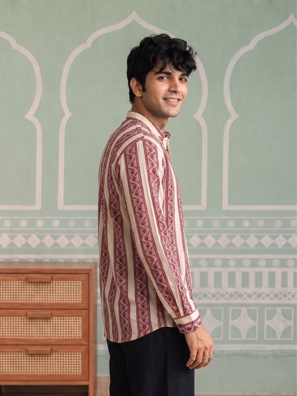 Heritage Charm – Printed Cotton Short Kurta