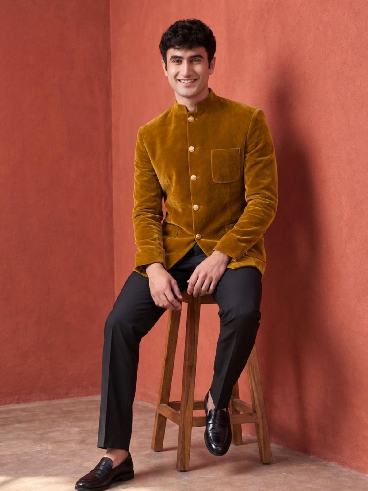 The Ultimate Royal Velvet Jodhpuri – Camel | Jaipuri Crown