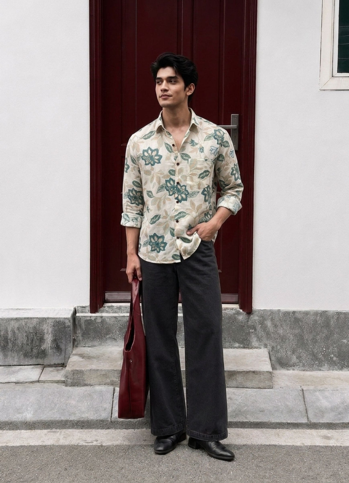 Floral Dream – Printed Cotton Full Sleeve Shirt