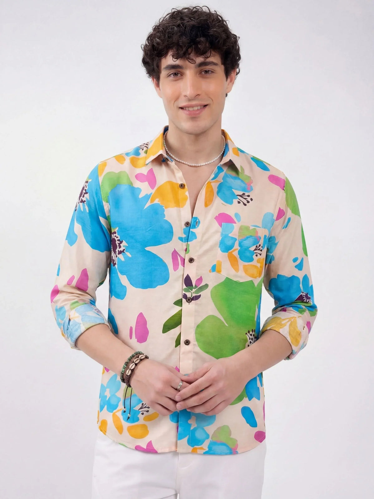 Pastel Garden – Full Sleeve Printed Shirt