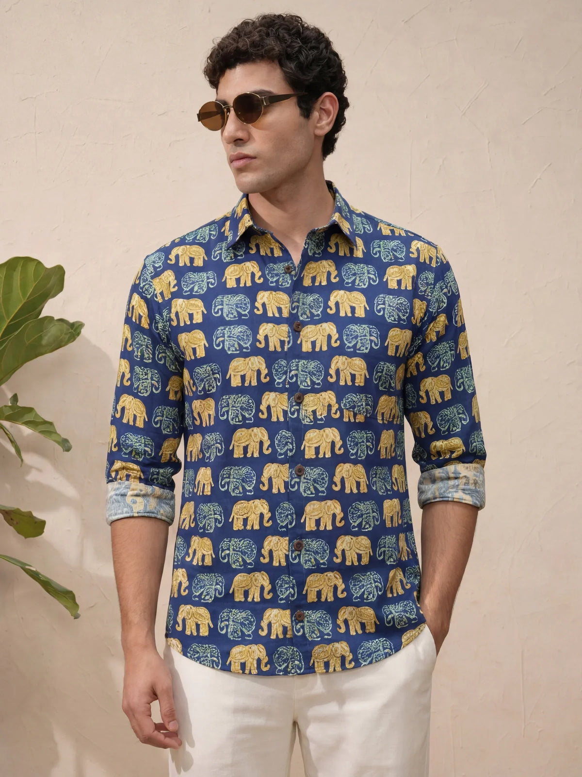Elephant Ensemble – Printed Cotton Full Sleeve