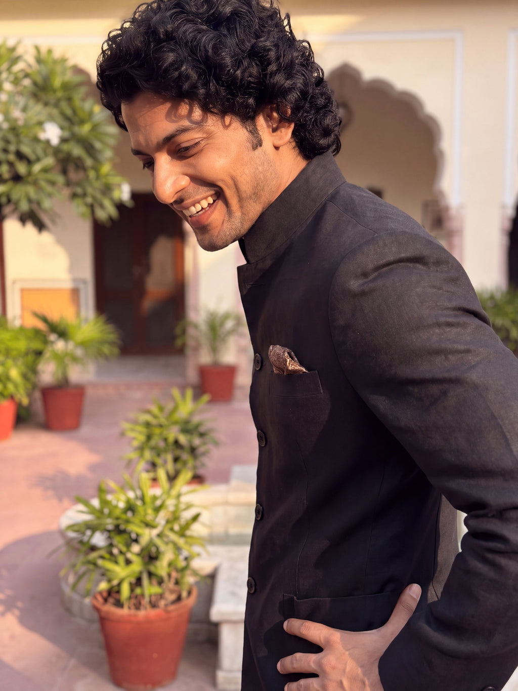 Elegant Linen Jodhpuri Bandhgala