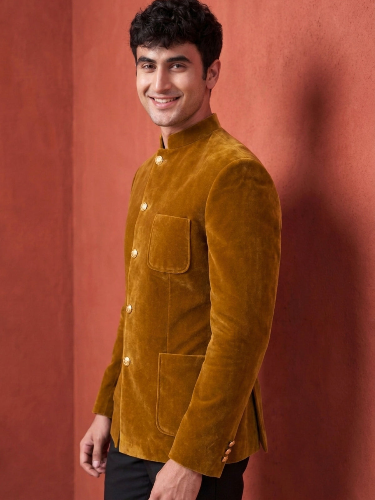 The Ultimate Royal Velvet Jodhpuri – Camel | Jaipuri Crown
