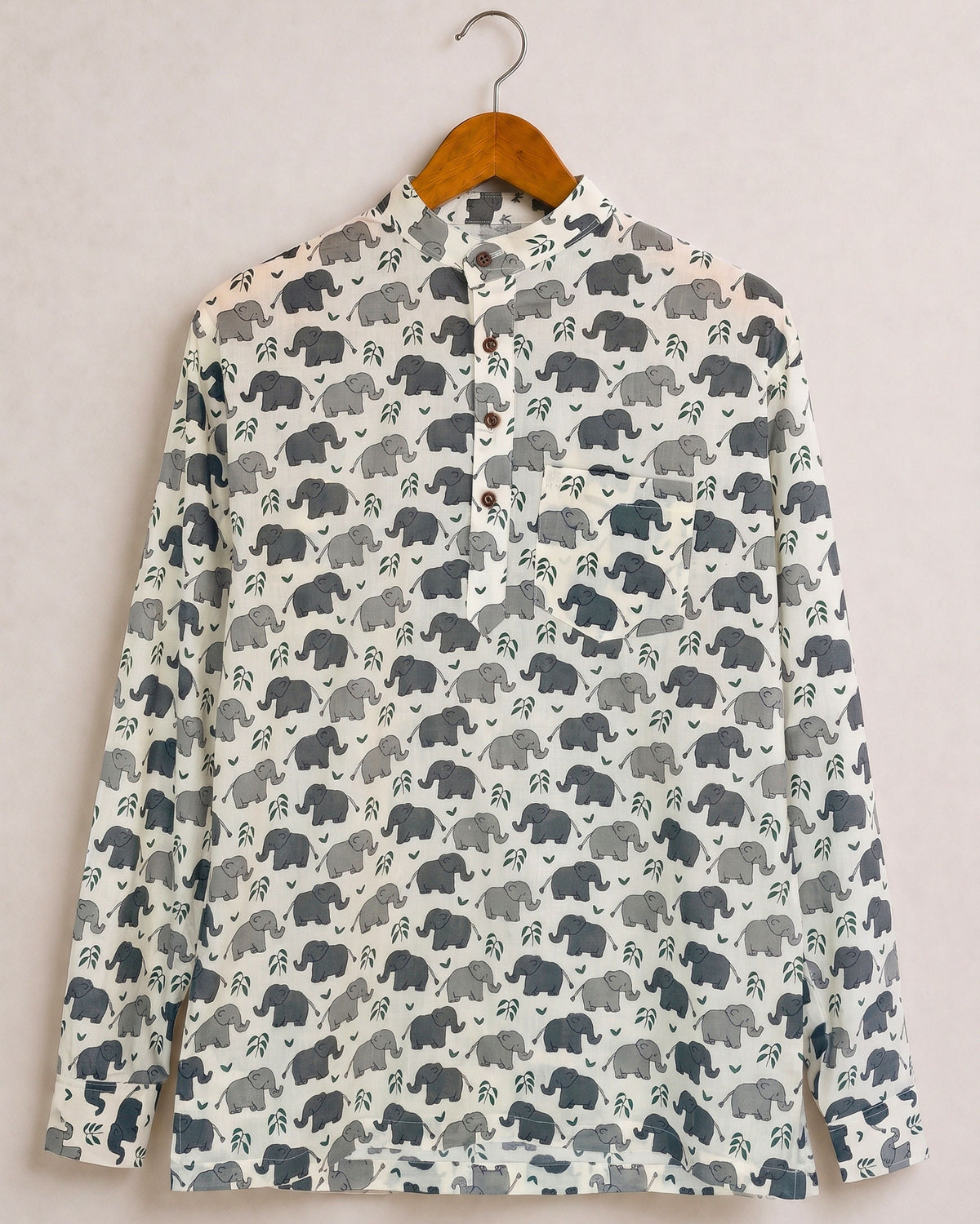 Elephant Dreams – Printed Cotton Short Kurta