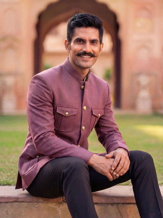 Jodhpuri Bandhgala- Dusty Pink 1800