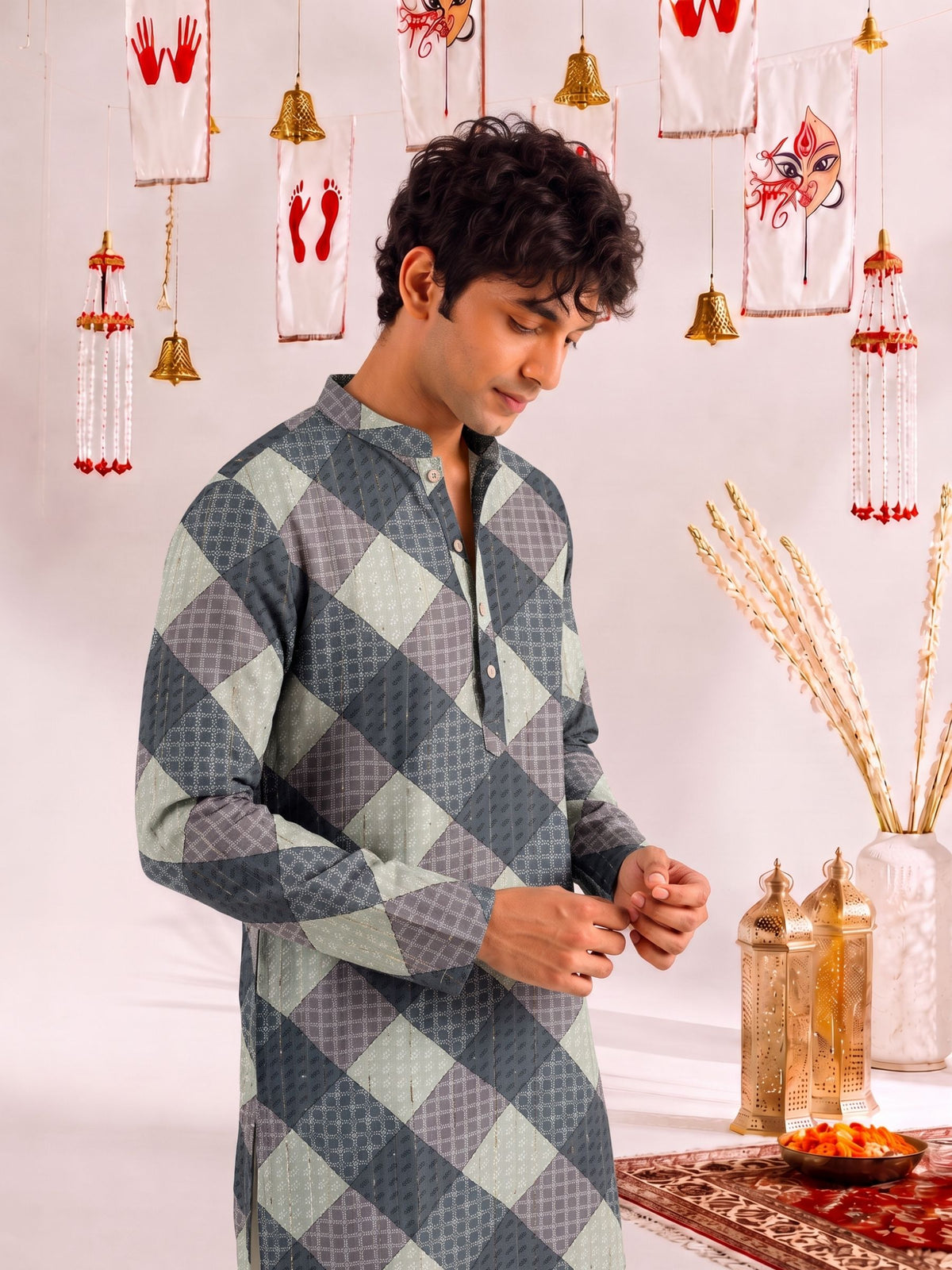 Sparkling Golden Work Kurta