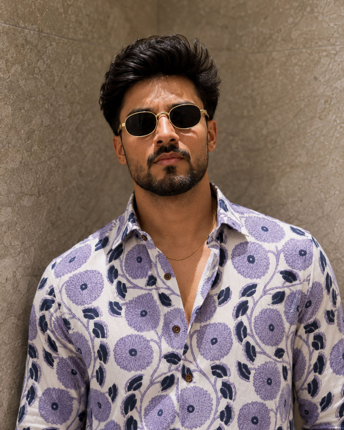 Floral Fusion – Men’s Full Sleeve Cotton Shirt