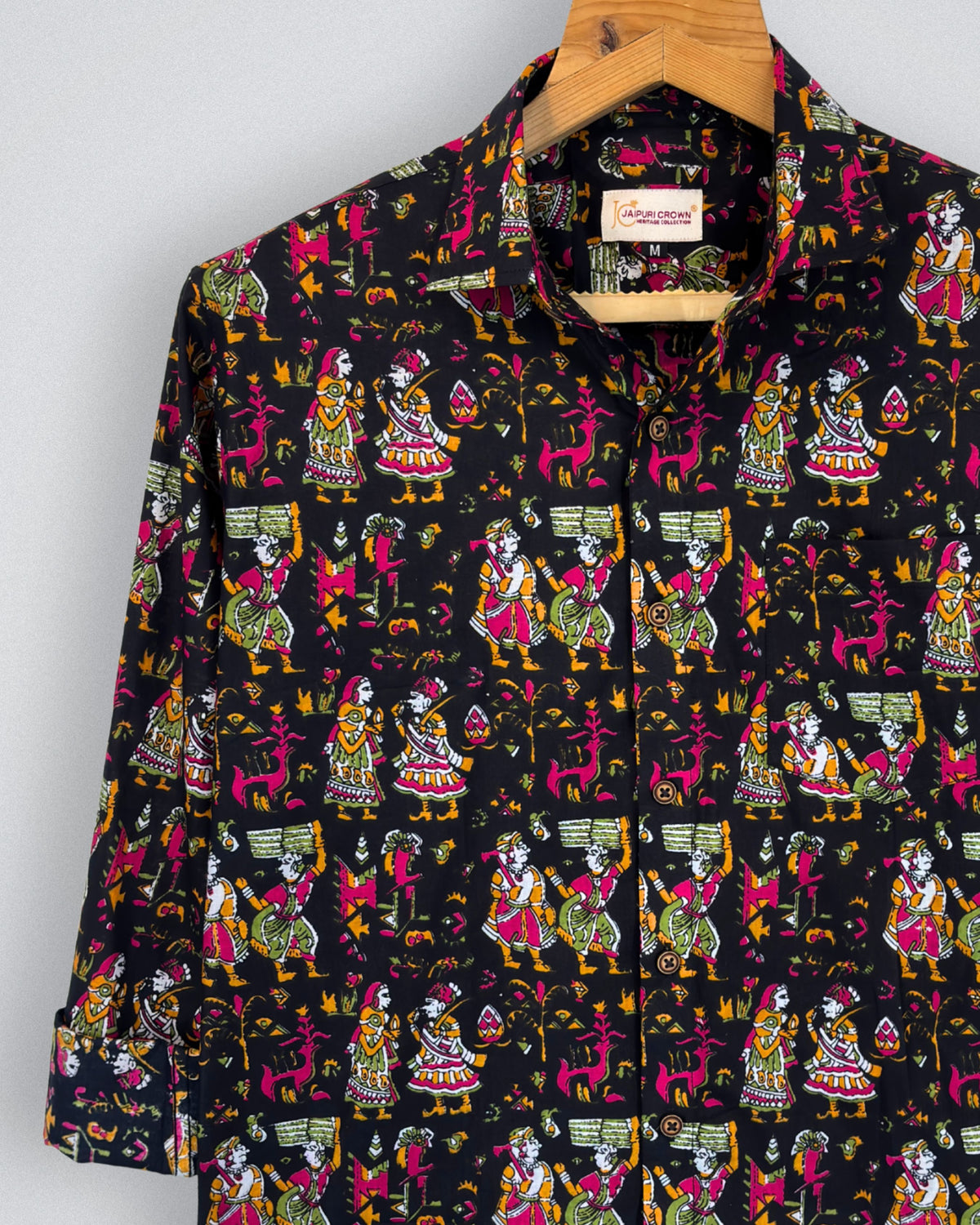 Midnight Folk - Full Sleeve Cotton Printed Shirt