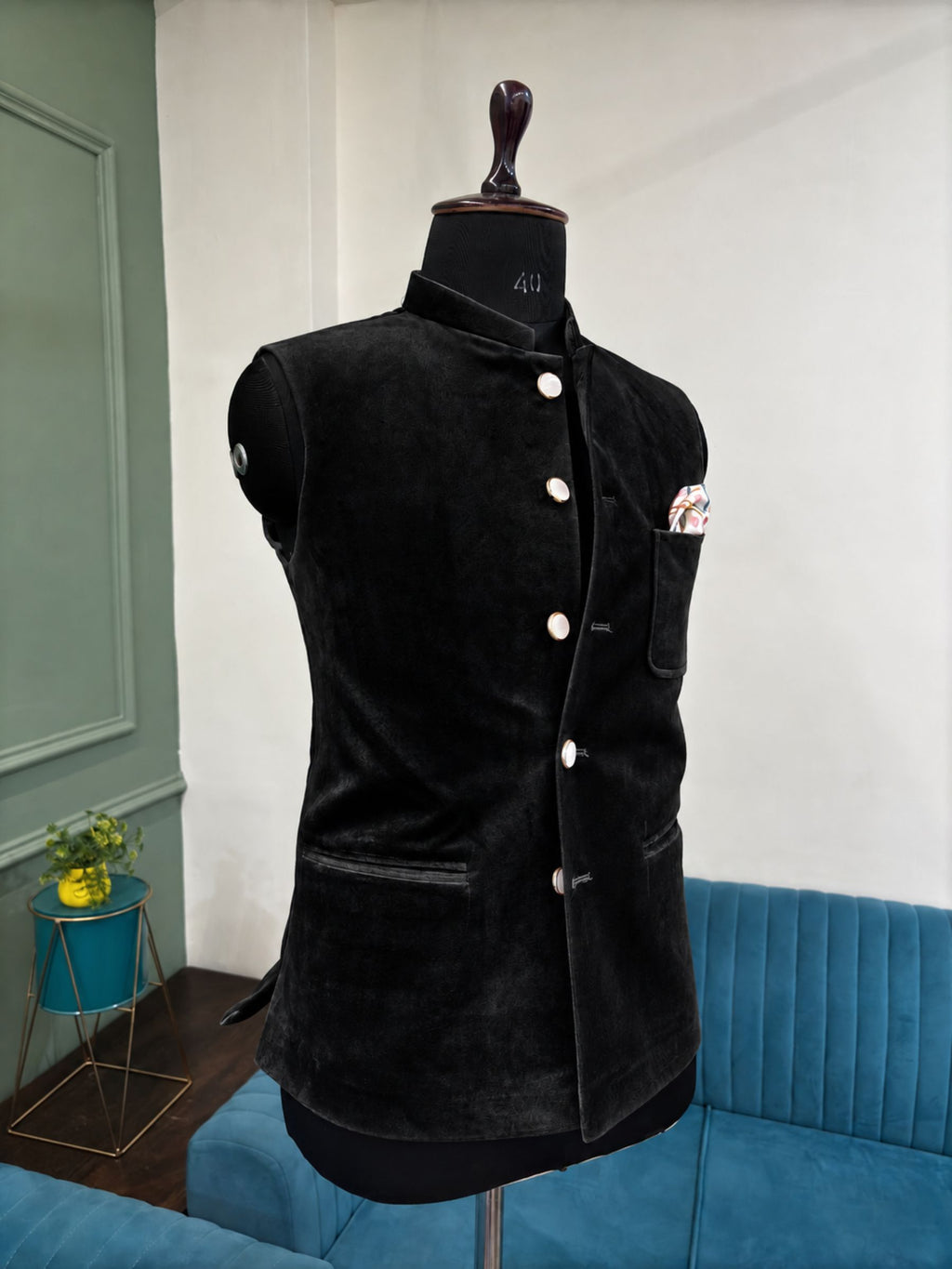 Elegant Velvet Nheru Jacket