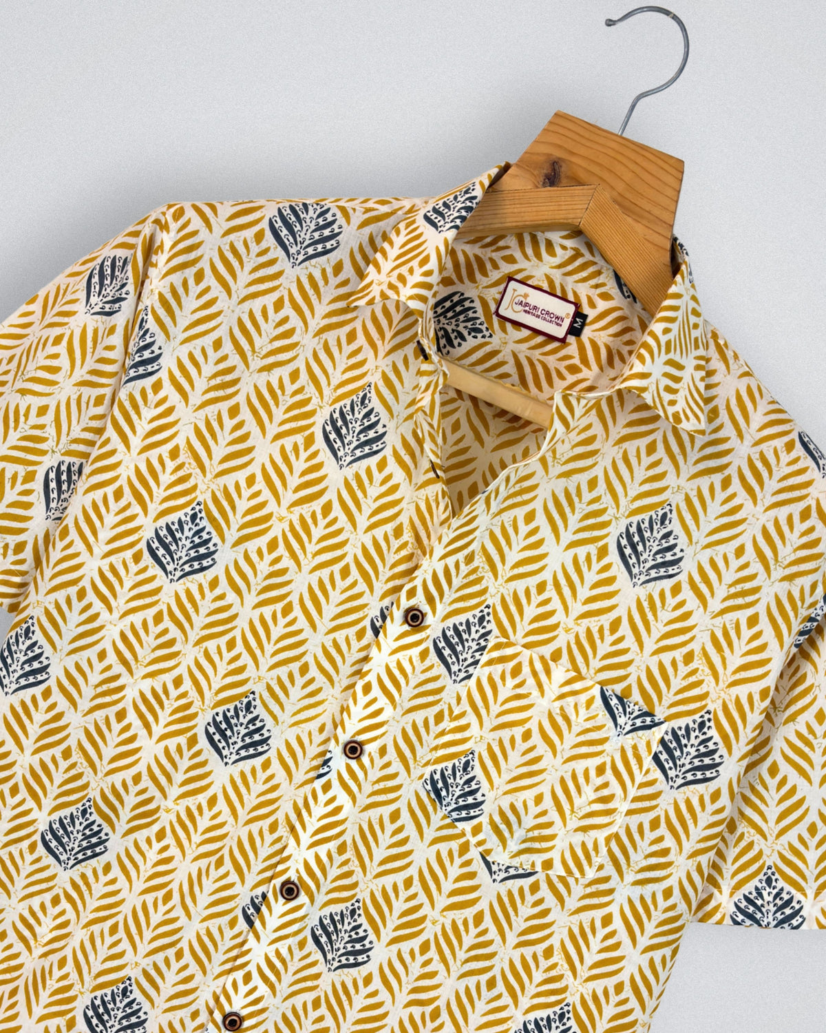 Leafy Delight – Printed Cotton Half Sleeve