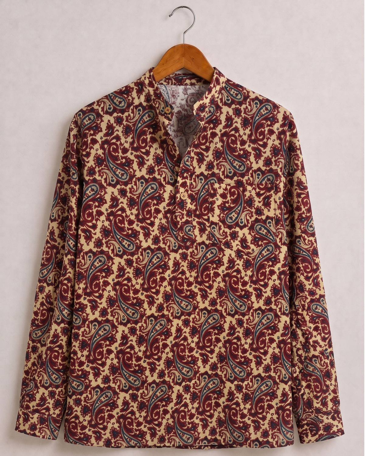Royal Charm – Printed Cotton Short Kurta