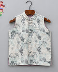 Stylish Kid's Nehru Jacket with Printed Design
