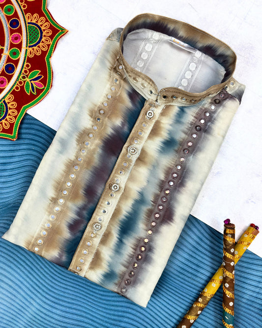 Reflective Mirror Work Kurta