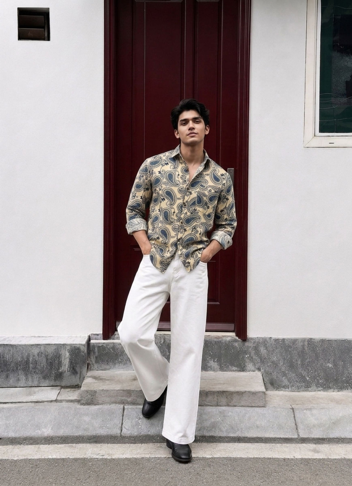 Royal Paisley – Men's Full Sleeve Cotton Shirt
