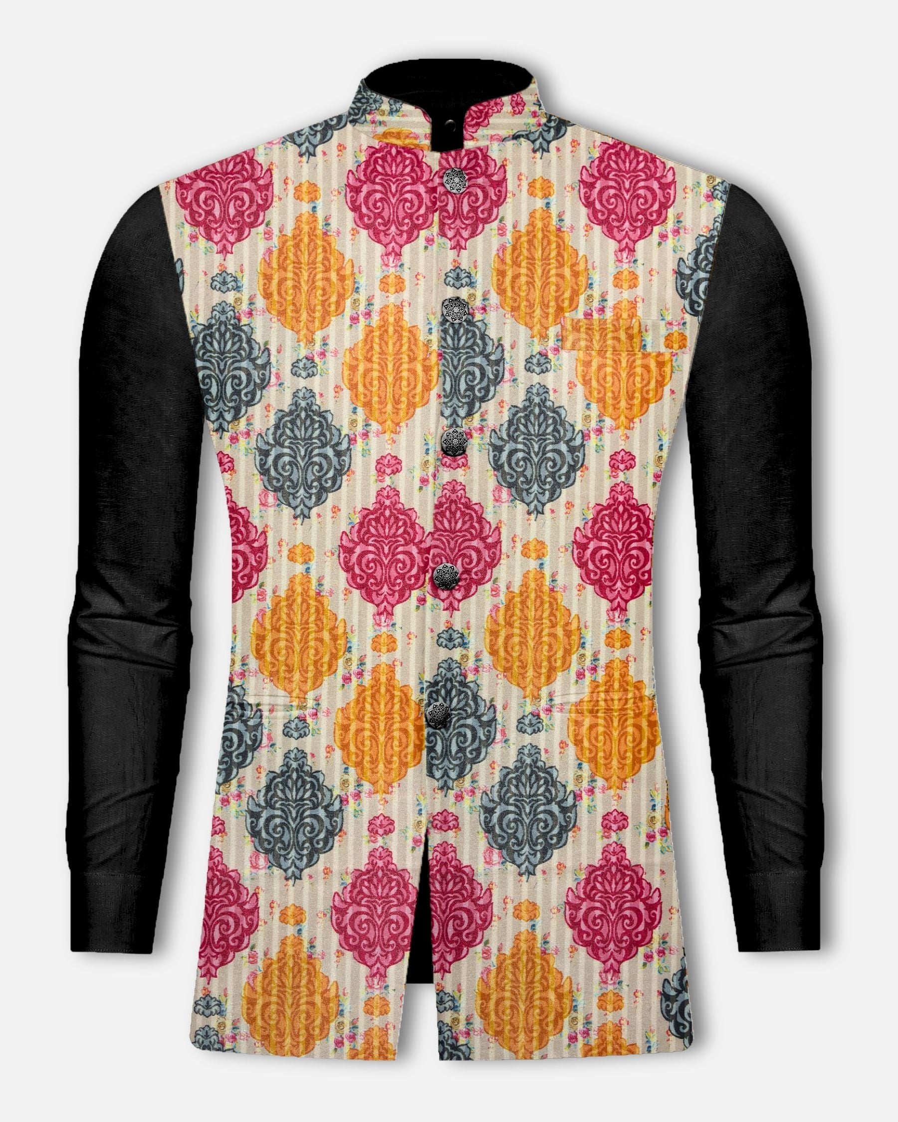 printed nehru jackets for men modi koti by jaipuricrown 