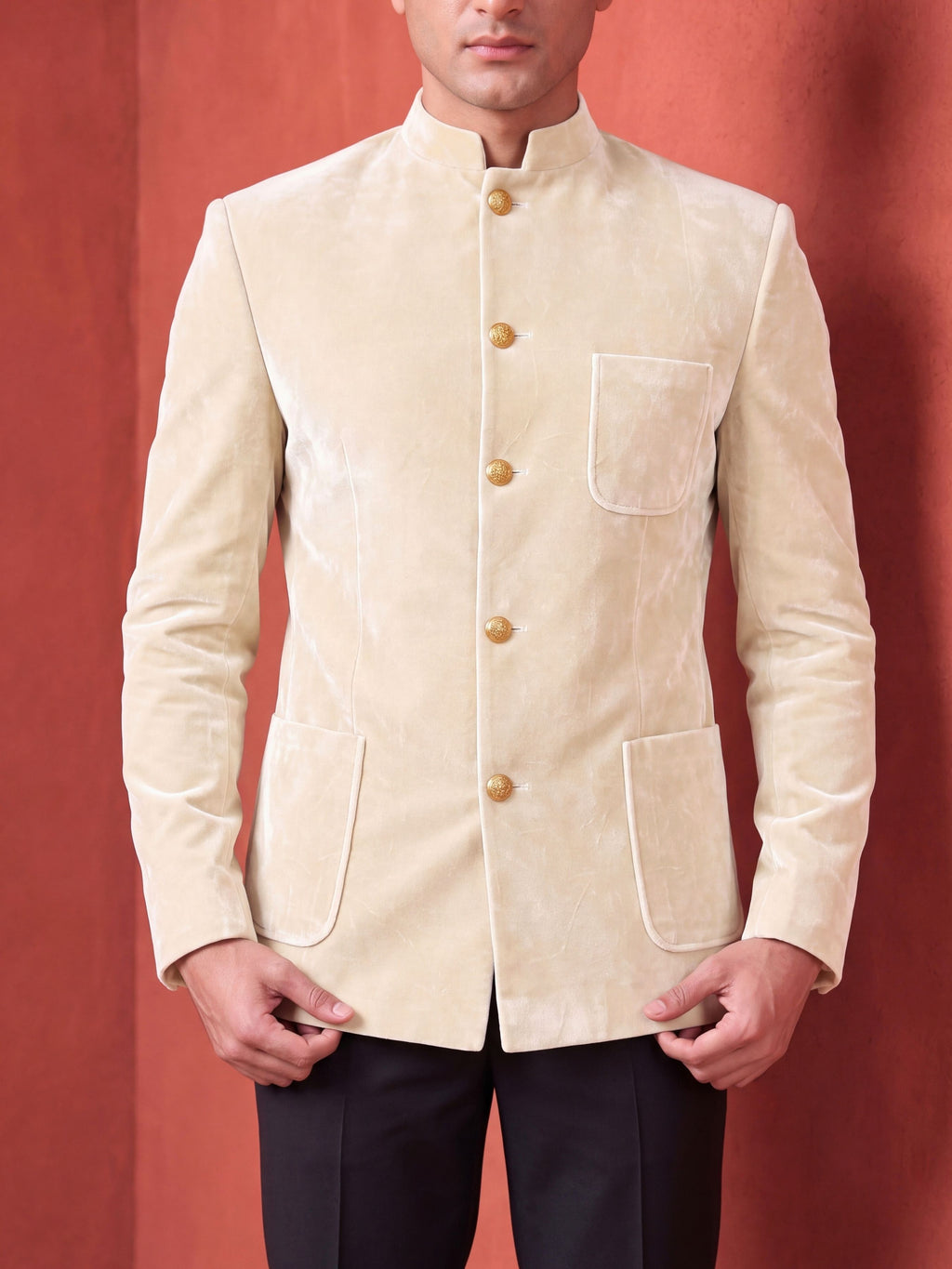 The Ultimate Royal Velvet Jodhpuri – Ivory