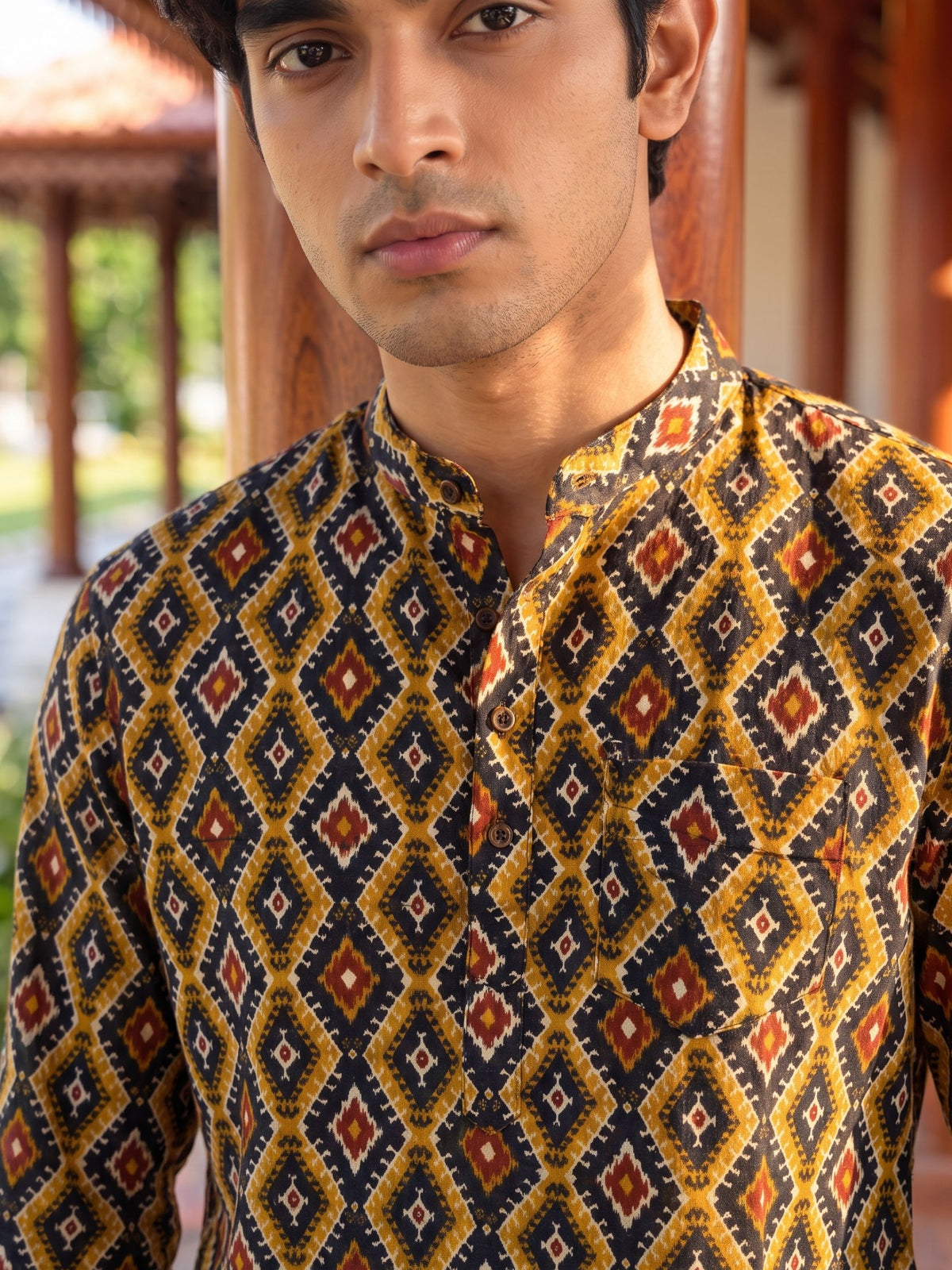 Desert Mosaic – Printed Cotton Short Kurta