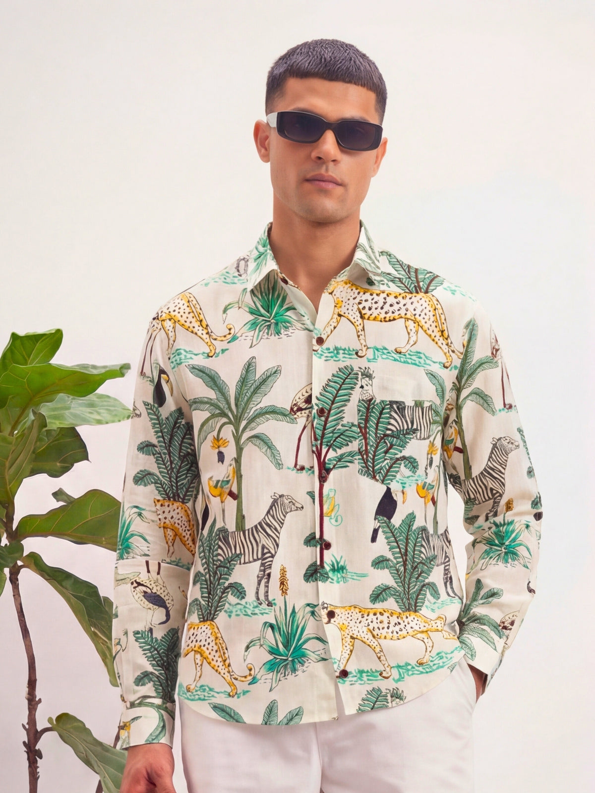 Tropical Birds – Printed Cotton Full Sleeve